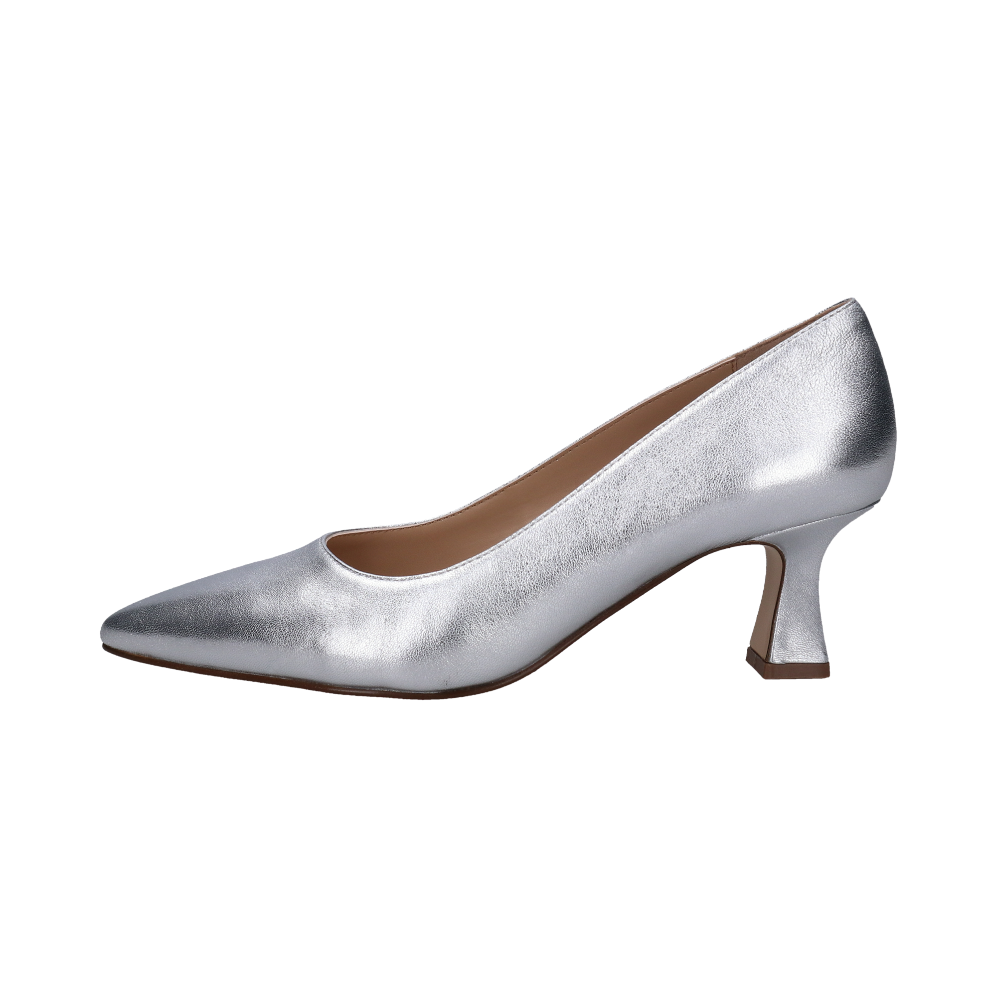 Leder Pumps silber