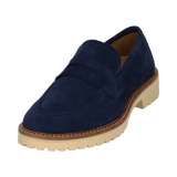 Leder Loafers dunkelblau