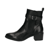 Leder Stiefelette schwarz