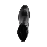 Leder Stiefelette schwarz