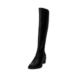 Leather Knee-high Boots black