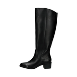 Cuir Bottes hautes noir