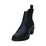 Cuir Bottines bleu foncé