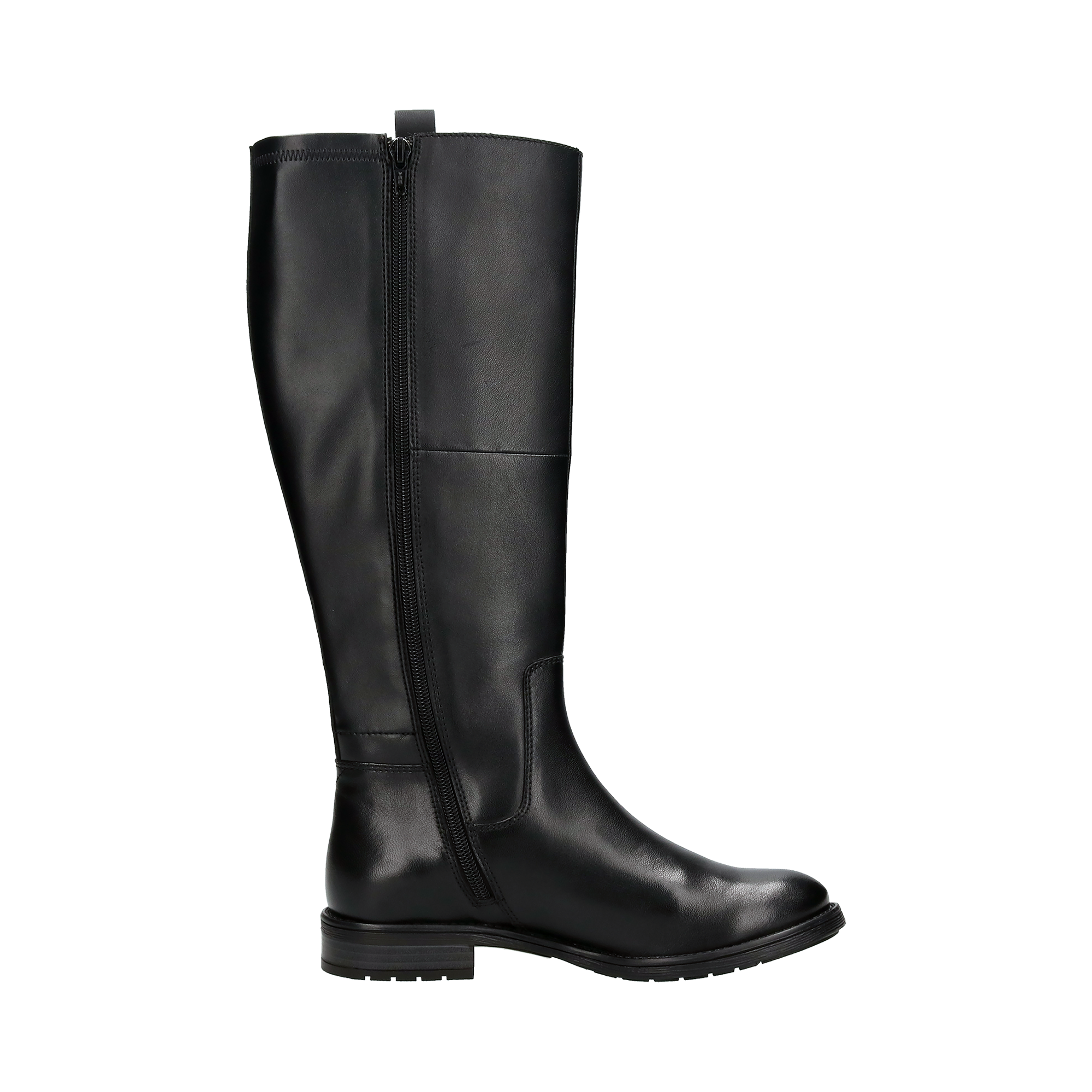 Leather Knee-high Boots black