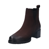 Cuir Bottines marron foncé