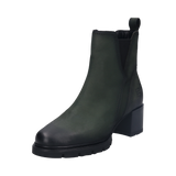 Cuir Bottines vert foncé