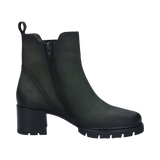 Cuir Bottines vert foncé