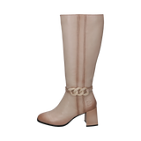 Bottes hautes beige