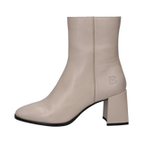 Leder Stiefelette weiß