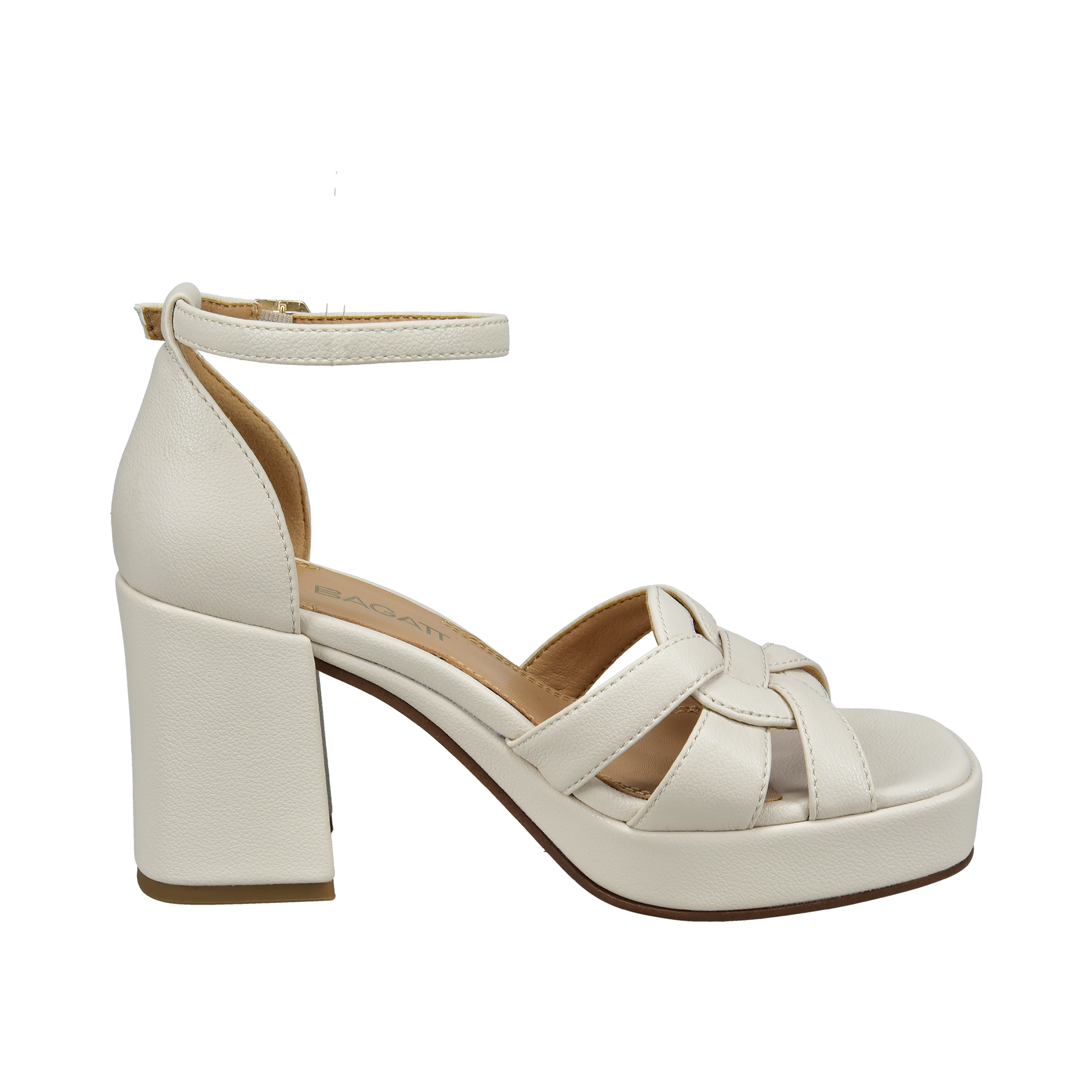 Beige closed heel sandals