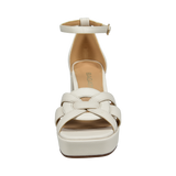 Beige closed heel sandals