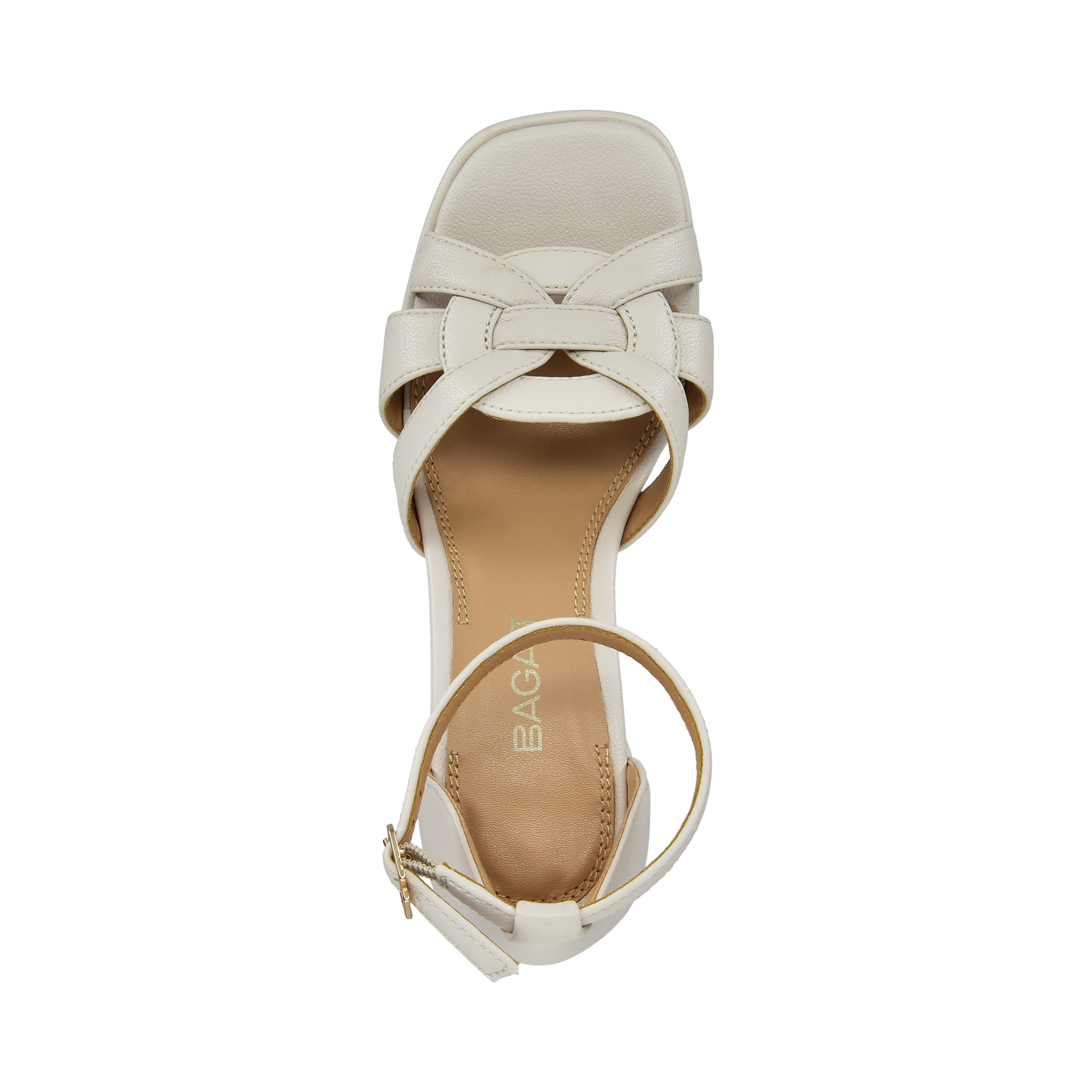 Beige closed heel sandals