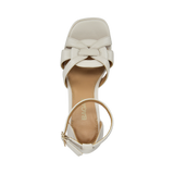 Beige closed heel sandals