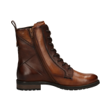 Leder Schnürstiefel cognac