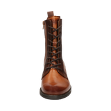 Leder Schnürstiefel cognac