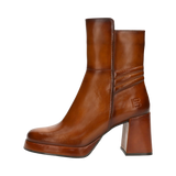 Leder Stiefeletten cognac