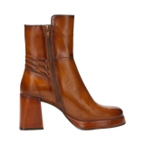 Cuir Bottines cognac