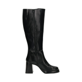 Leder Langschaftstiefel schwarz