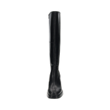 Leder Langschaftstiefel schwarz