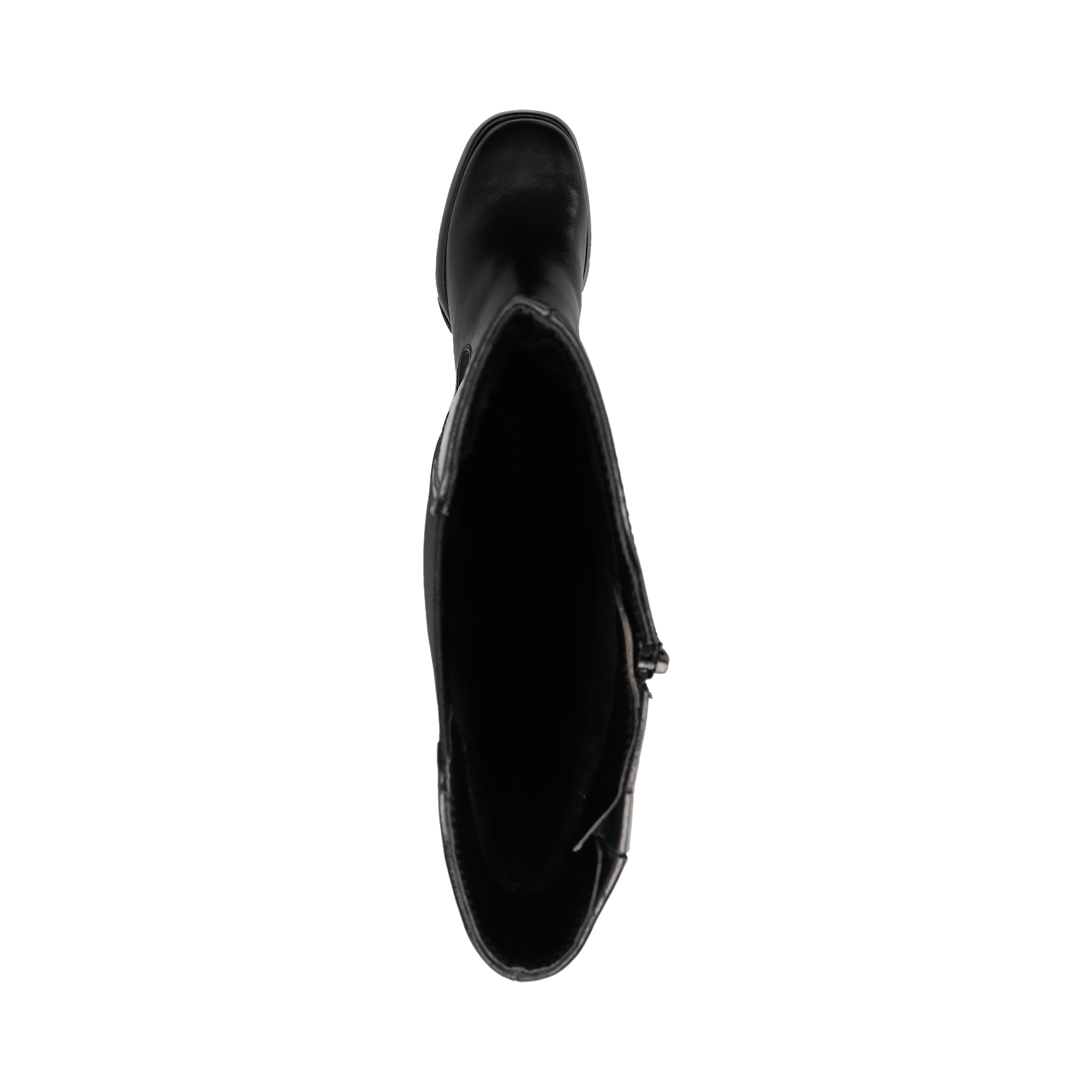 Leder Langschaftstiefel schwarz