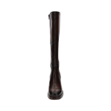 Leather Knee-high Boots dark brown