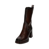 Cuir Bottines marron foncé