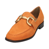 Cuir Loafers orange