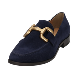 Cuir Loafers bleu foncé