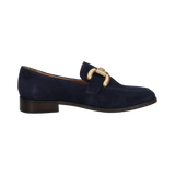 Cuir Loafers bleu foncé