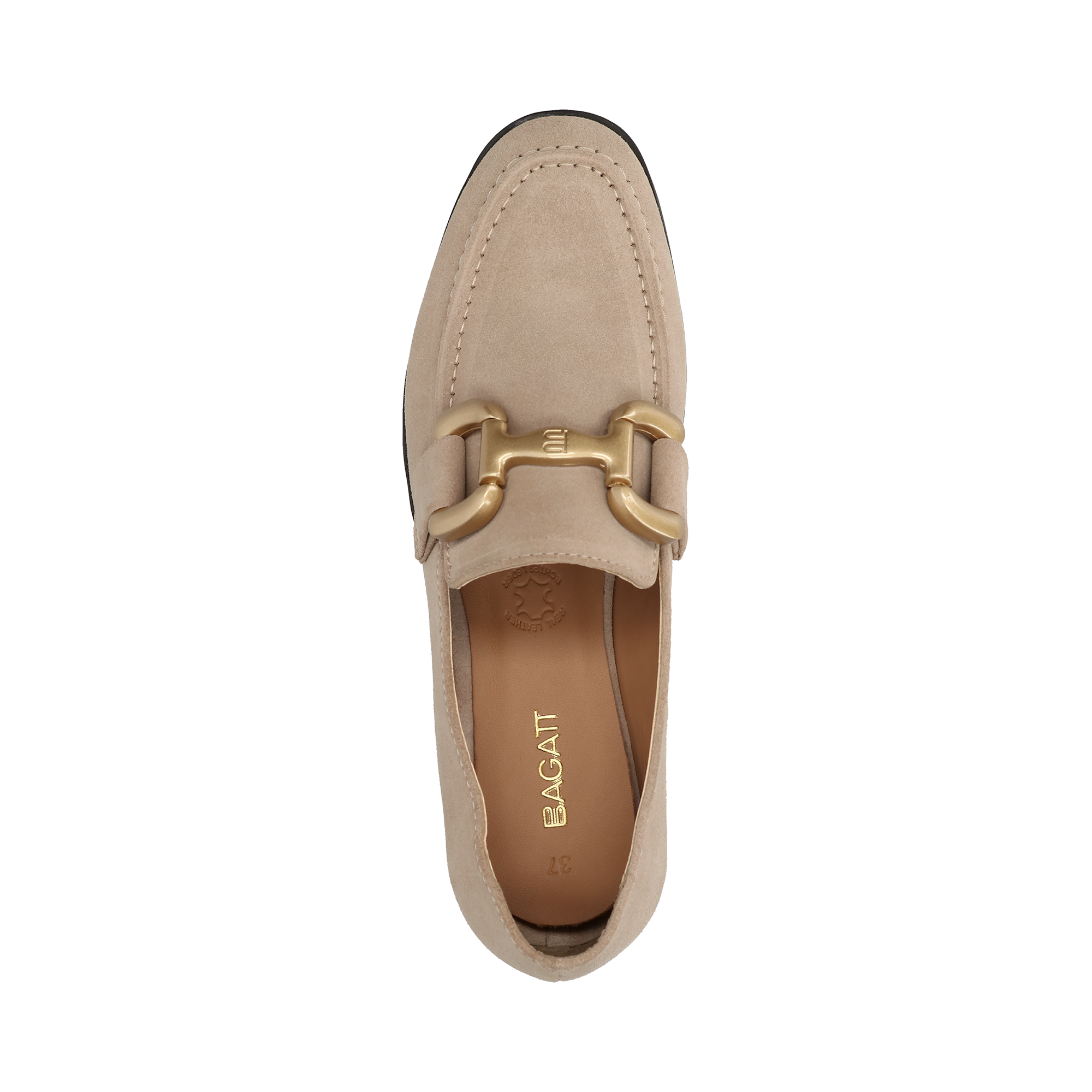 Leder Ballerina beige