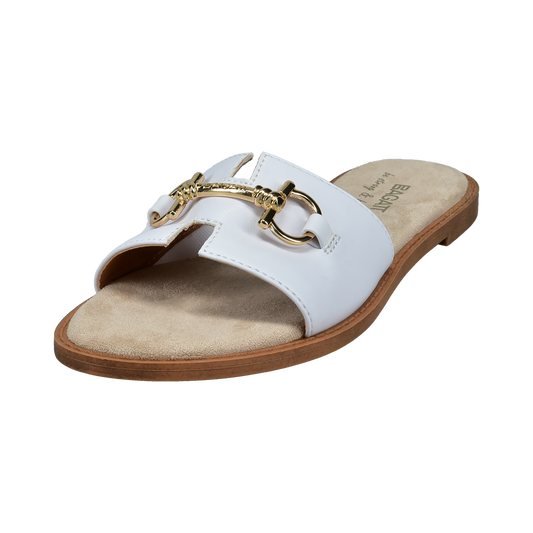 Mules Goldy White