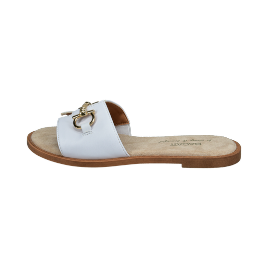 Mules Goldy White