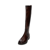 Leather Knee-high Boots dark brown