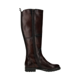 Cuir Bottes hautes marron foncé