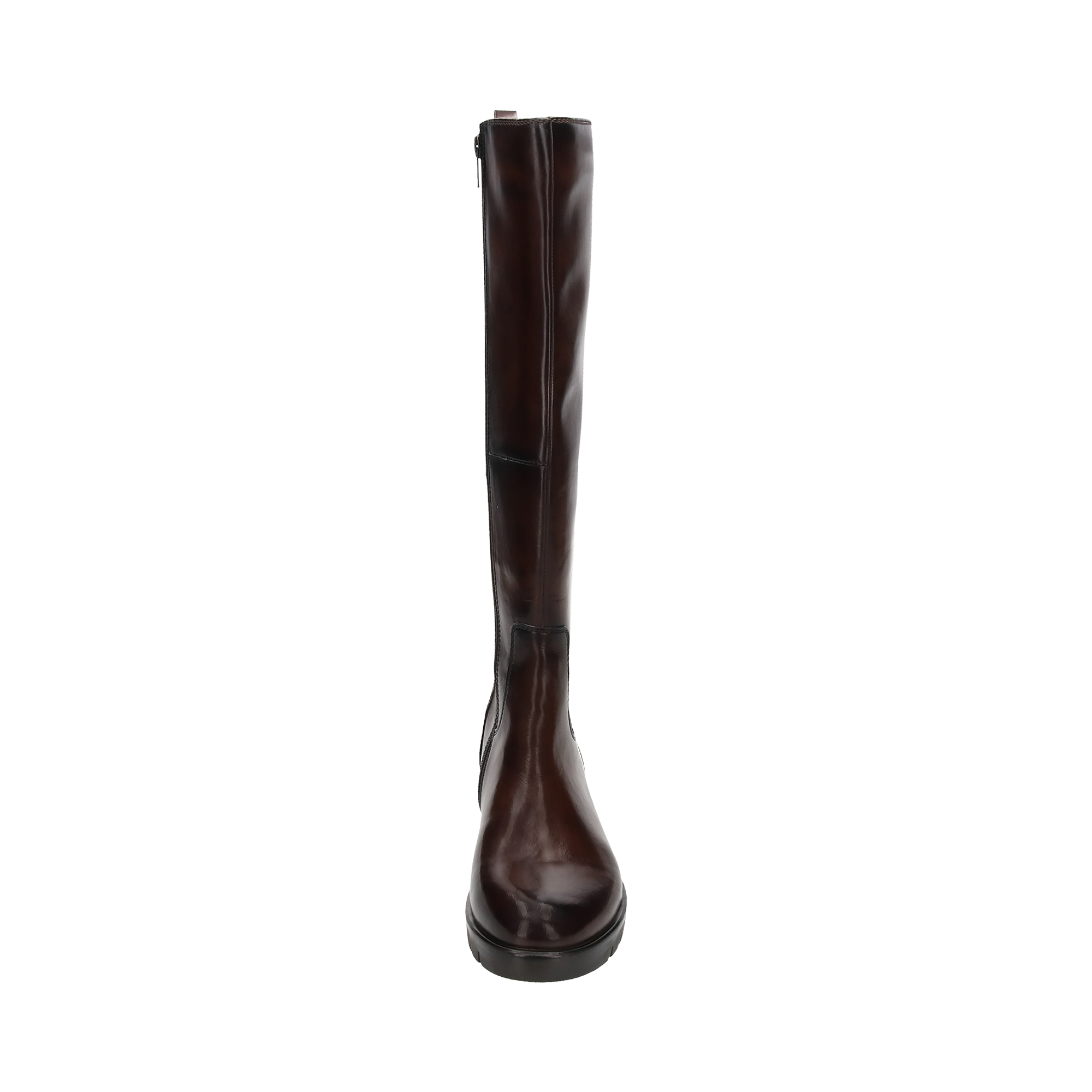 Leather Knee-high Boots dark brown