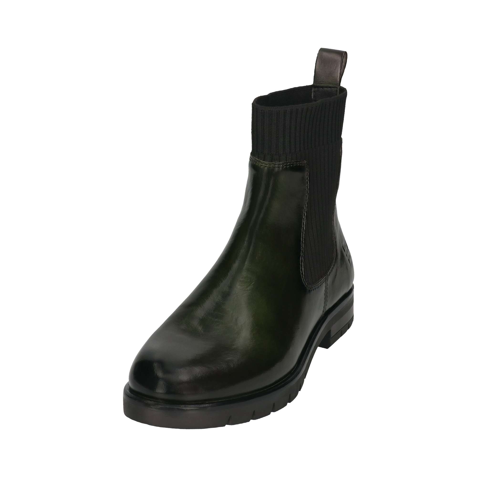 Leather Chelsea Boots dark green