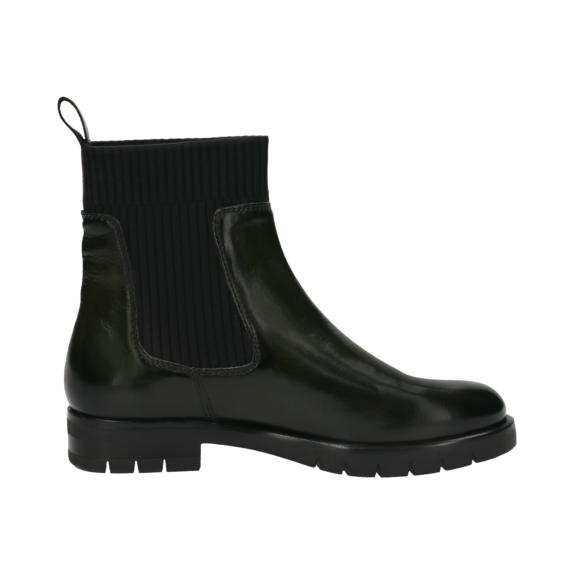 Leather Chelsea Boots dark green