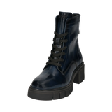 Cuir Bottes bleu foncé