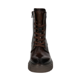 Cuir Bottes marron foncé