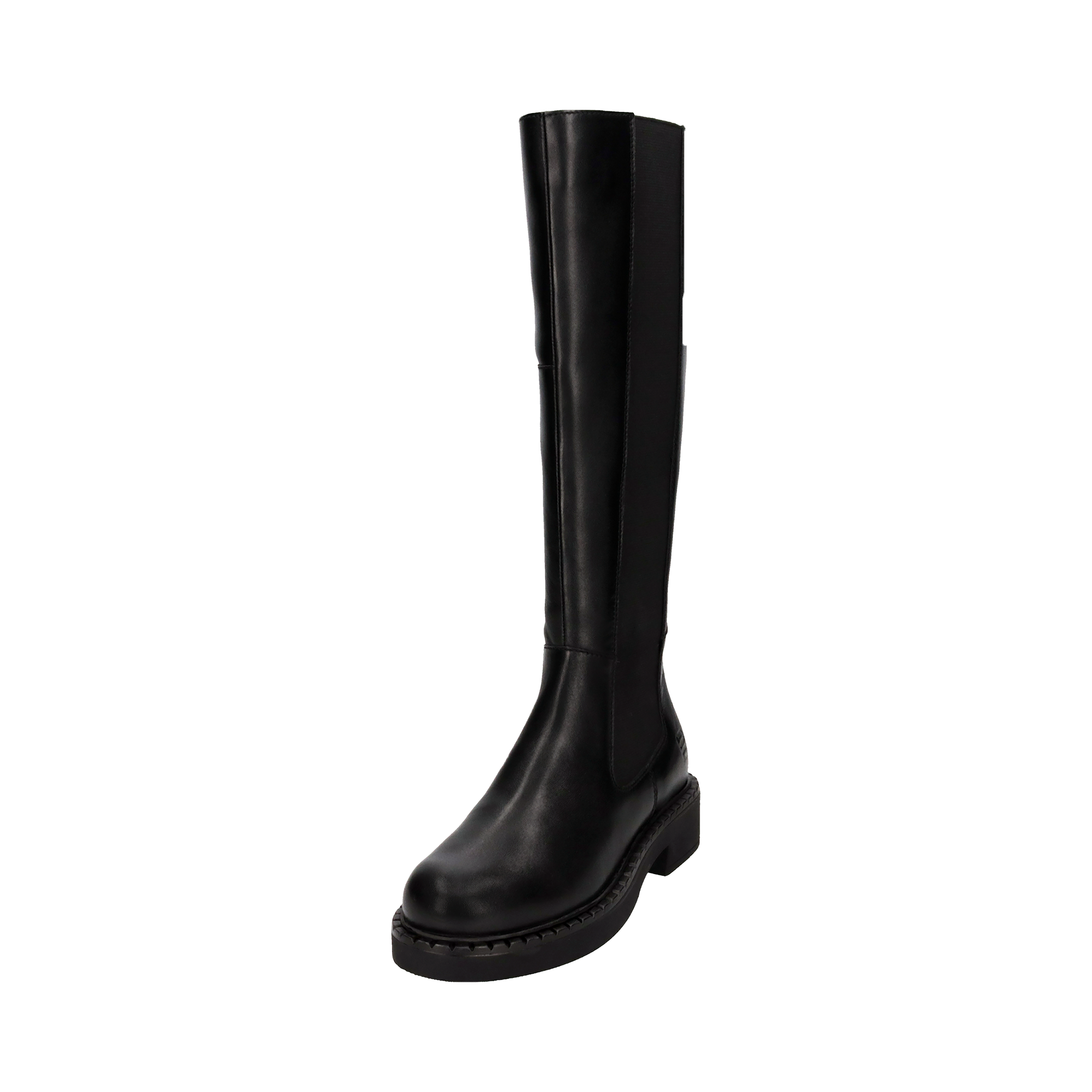 Cuir Bottes hautes noir