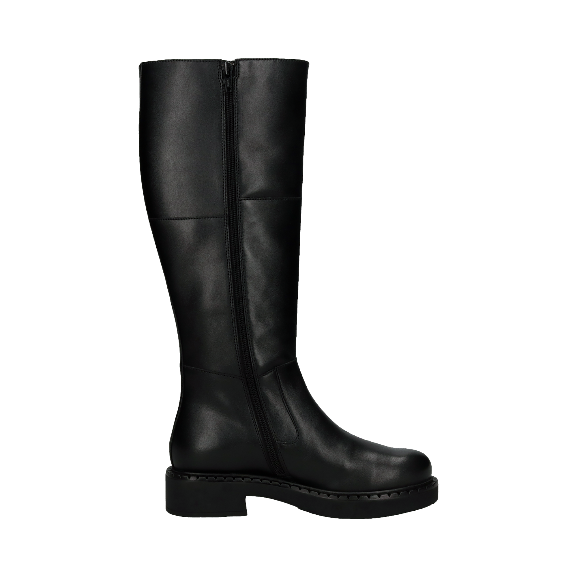 Cuir Bottes hautes noir