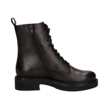 Leder Stiefel grau