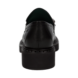 Leder Slipper schwarz