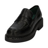 Leder Slipper schwarz