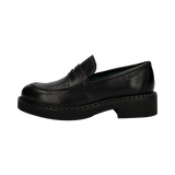 Leder Slipper schwarz