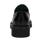 Leder Slipper schwarz