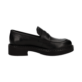 Leder Slipper schwarz