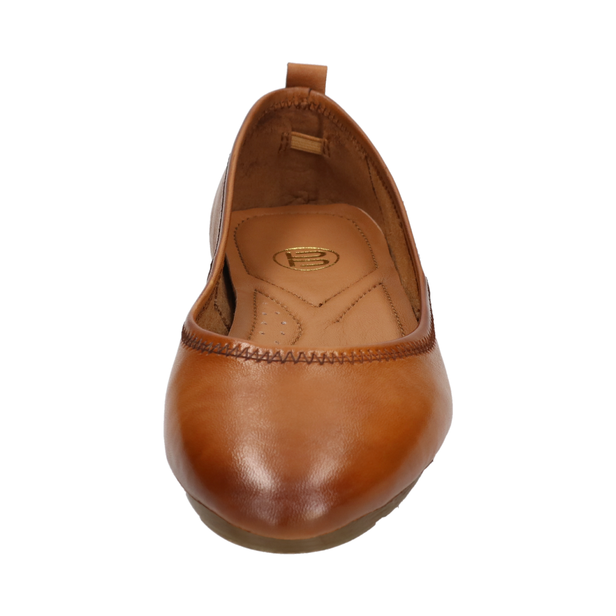 Cuir Ballerines cognac