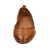 Leather Ballerina cognac