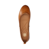 Cuir Ballerines cognac